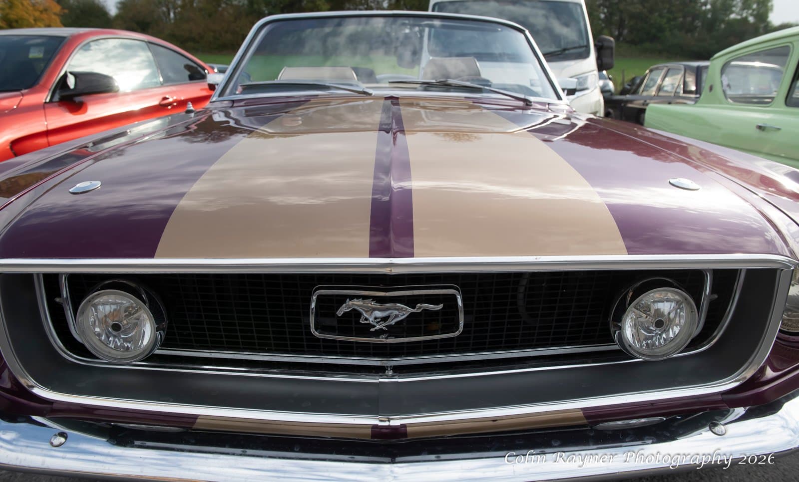 Purple Mustang at Horton Historic Vehicle Club's September 2026 breakfast meet